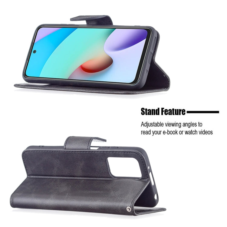 For Xiaomi Redmi 10 Retro Lambskin Texture Pure Color Horizontal Flip PU Leather Case with Holder & Card Slots & Wallet & Lanyard