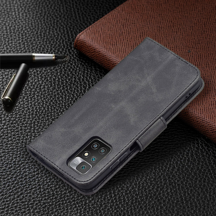 For Xiaomi Redmi 10 Retro Lambskin Texture Pure Color Horizontal Flip PU Leather Case with Holder & Card Slots & Wallet & Lanyard