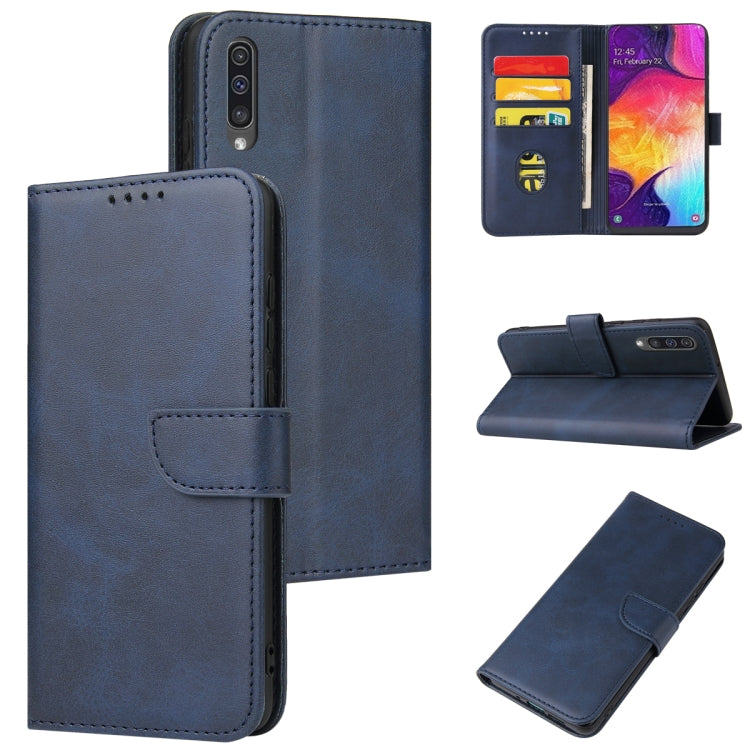 For Samsung Galaxy A50 Calf Texture Buckle Horizontal Flip Leather Case with Holder & Card Slots & Wallet