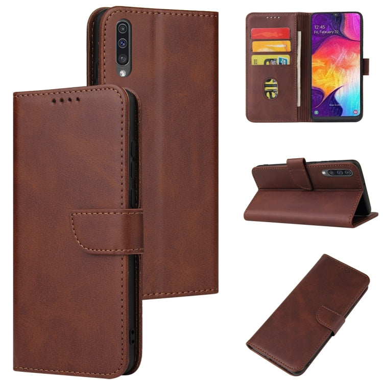 For Samsung Galaxy A50 Calf Texture Buckle Horizontal Flip Leather Case with Holder & Card Slots & Wallet