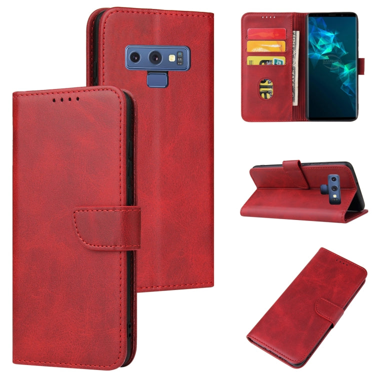 For Samsung Galaxy Note9 Calf Texture Buckle Horizontal Flip Leather Case with Holder & Card Slots & Wallet