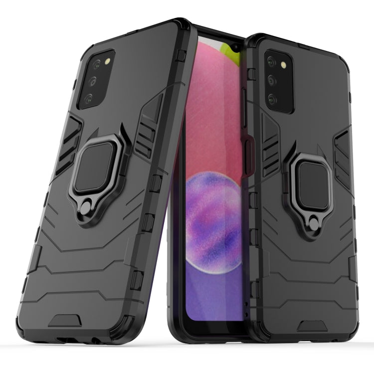For Samsung Galaxy A03s Indian Version PC + TPU Shockproof Protective Case with Magnetic Ring Holder