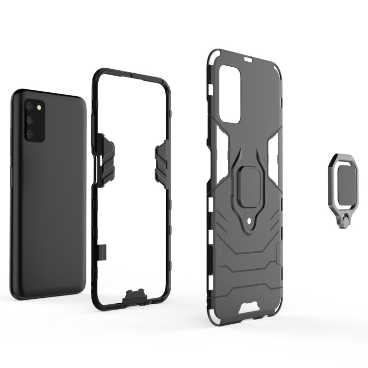 For Samsung Galaxy A03s Indian Version PC + TPU Shockproof Protective Case with Magnetic Ring Holder