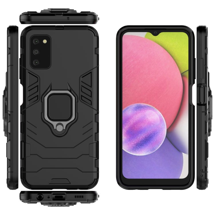 For Samsung Galaxy A03s Indian Version PC + TPU Shockproof Protective Case with Magnetic Ring Holder
