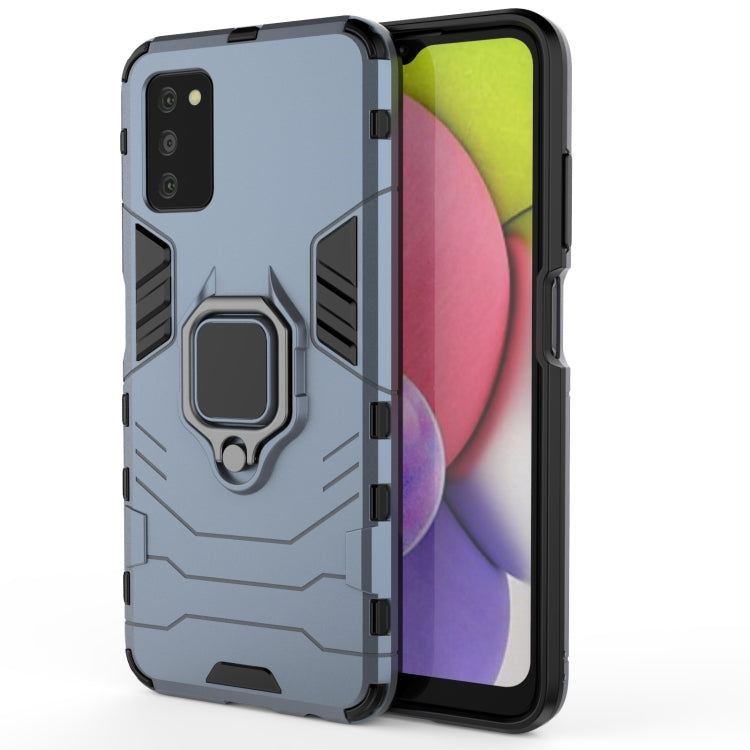For Samsung Galaxy A03s Indian Version PC + TPU Shockproof Protective Case with Magnetic Ring Holder