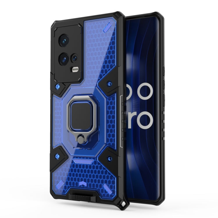 For vivo iQOO 8 Pro Space PC + TPU Ring Holder Protective Case