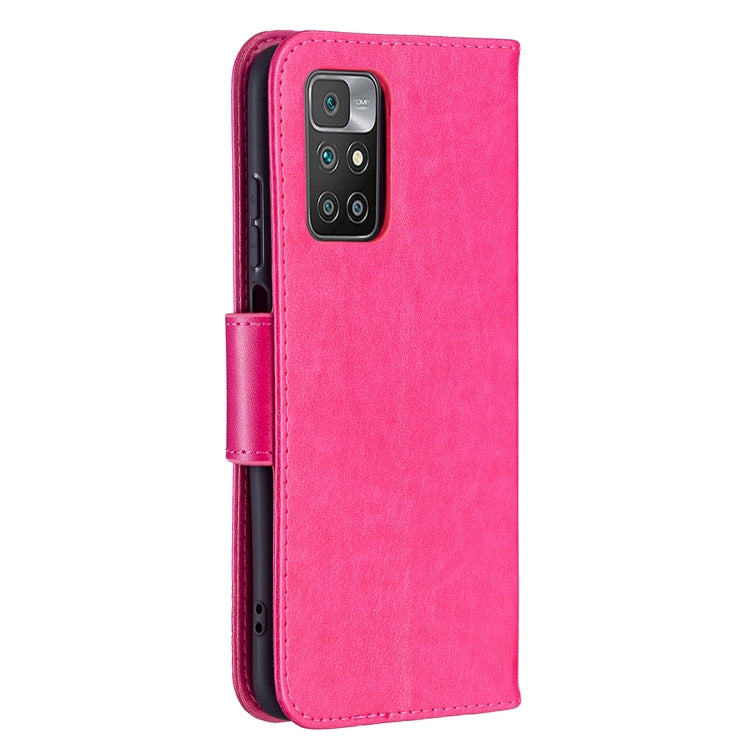 For Xiaomi Redmi 10 Two Butterflies Embossing Pattern Horizontal Flip Leather Case with Holder & Card Slot & Wallet & Lanyard