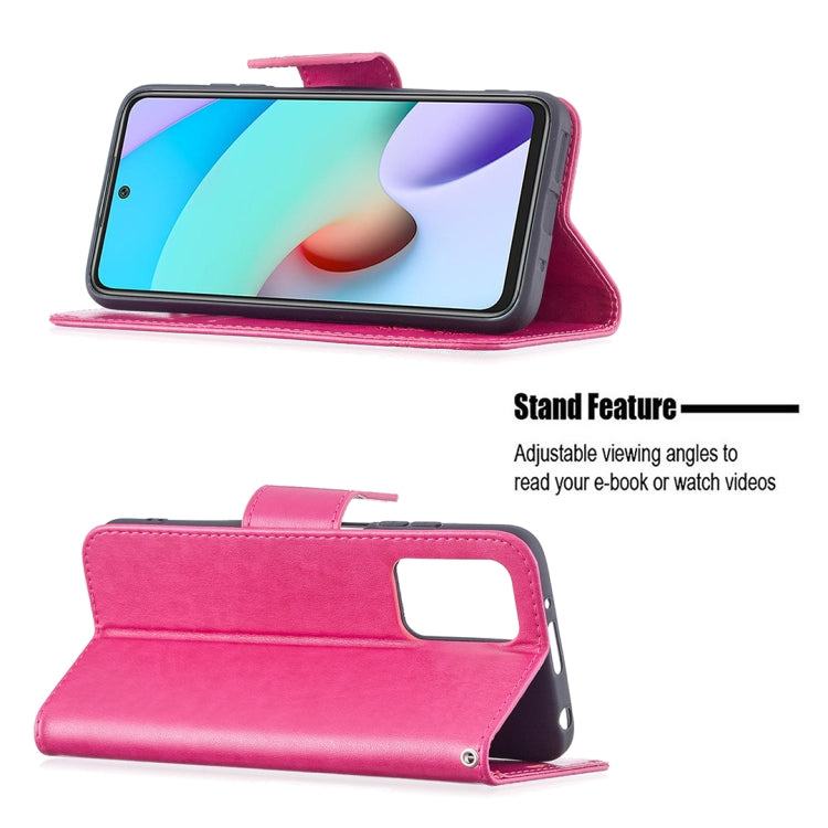 For Xiaomi Redmi 10 Two Butterflies Embossing Pattern Horizontal Flip Leather Case with Holder & Card Slot & Wallet & Lanyard