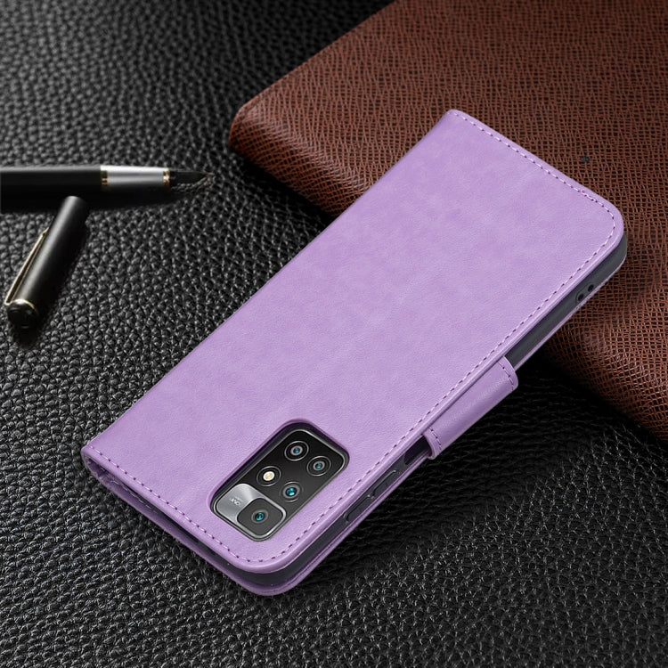 For Xiaomi Redmi 10 Two Butterflies Embossing Pattern Horizontal Flip Leather Case with Holder & Card Slot & Wallet & Lanyard
