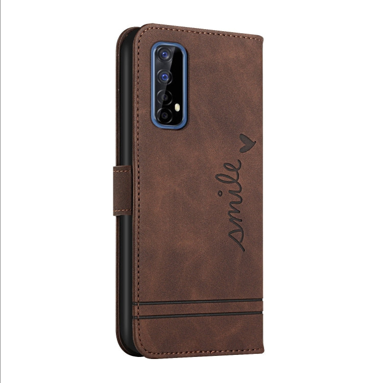 For OPPO Realme 7 4G Retro Skin Feel Horizontal Flip Soft TPU + PU Leather Case with Holder & Card Slots & Photo Frame