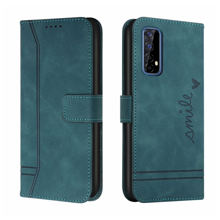 For OPPO Realme 7 4G Retro Skin Feel Horizontal Flip Soft TPU + PU Leather Case with Holder & Card Slots & Photo Frame