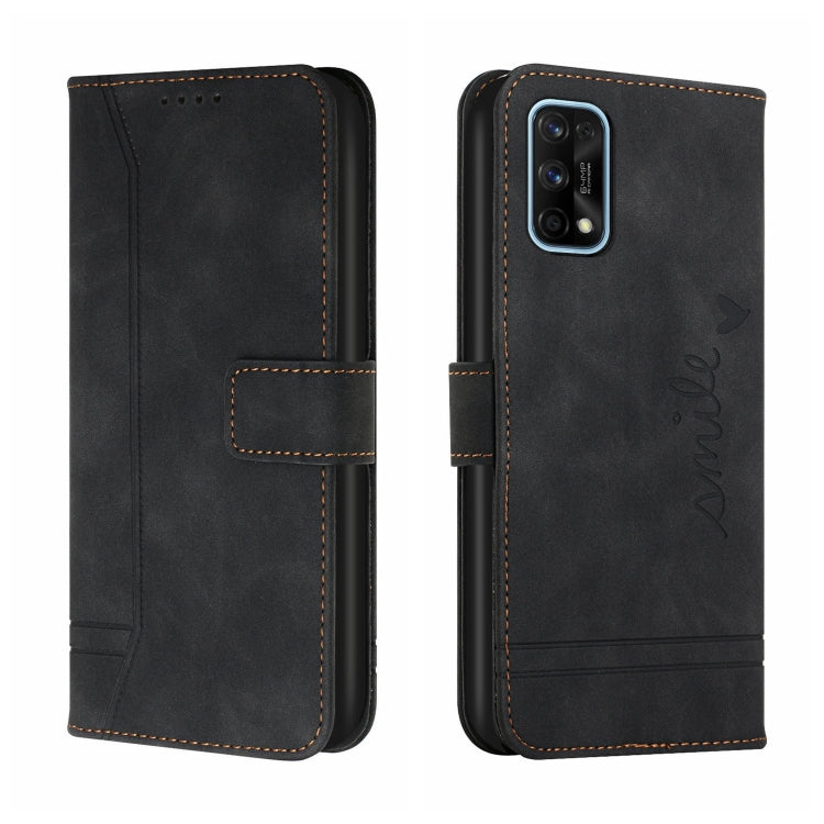 For OPPO Realme 7 Pro Retro Skin Feel Horizontal Flip Soft TPU + PU Leather Case with Holder & Card Slots & Photo Frame