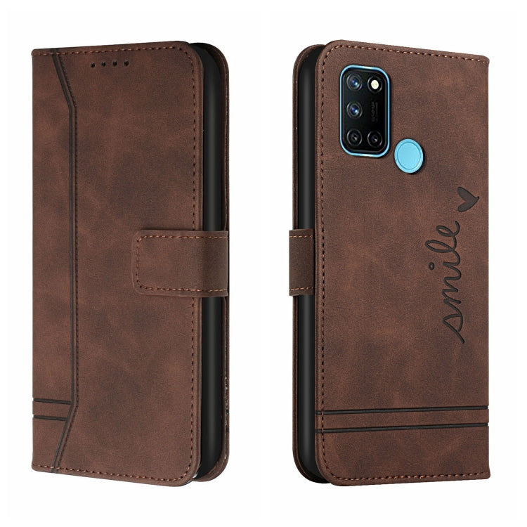 For OPPO Realme 7i Retro Skin Feel Horizontal Flip Soft TPU + PU Leather Case with Holder & Card Slots & Photo Frame