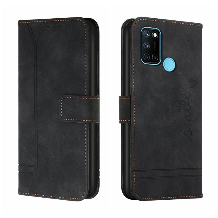 For OPPO Realme 7i Retro Skin Feel Horizontal Flip Soft TPU + PU Leather Case with Holder & Card Slots & Photo Frame