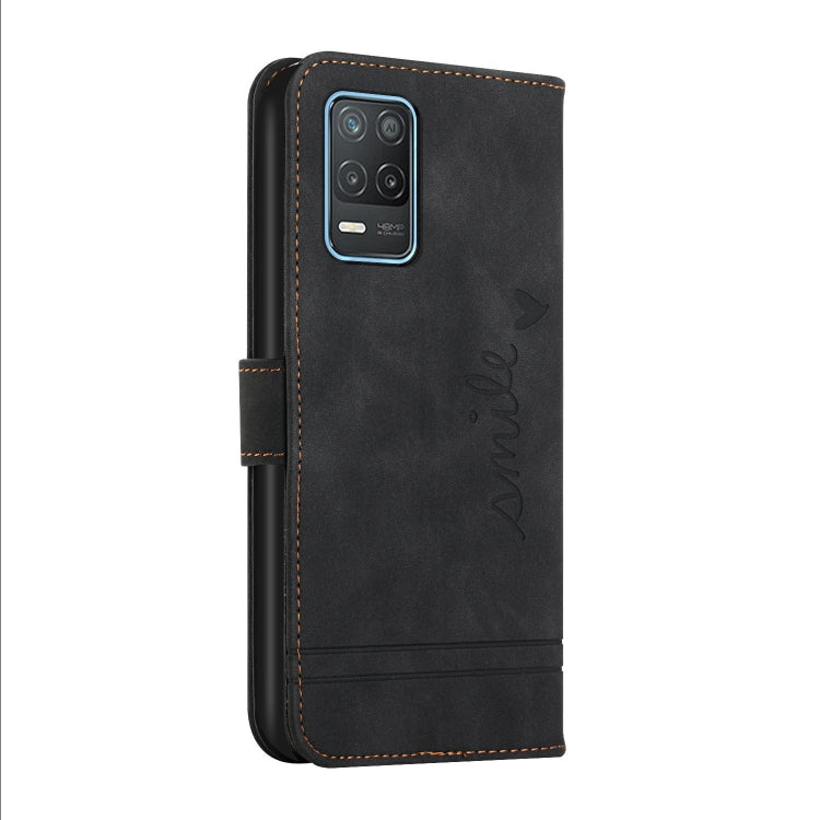 For OPPO Realme 8 5G Retro Skin Feel Horizontal Flip Soft TPU + PU Leather Case with Holder & Card Slots & Photo Frame