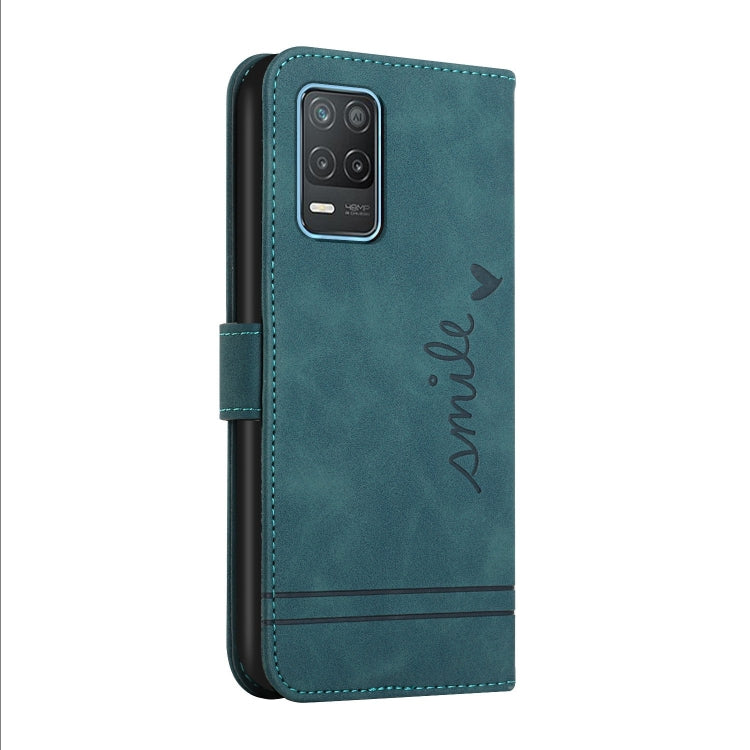 For OPPO Realme 8 5G Retro Skin Feel Horizontal Flip Soft TPU + PU Leather Case with Holder & Card Slots & Photo Frame