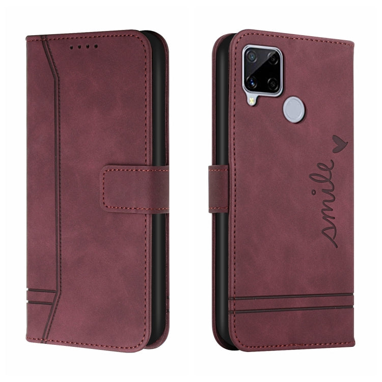 For OPPO Realme C15 Retro Skin Feel Horizontal Flip Soft TPU + PU Leather Case with Holder & Card Slots & Photo Frame