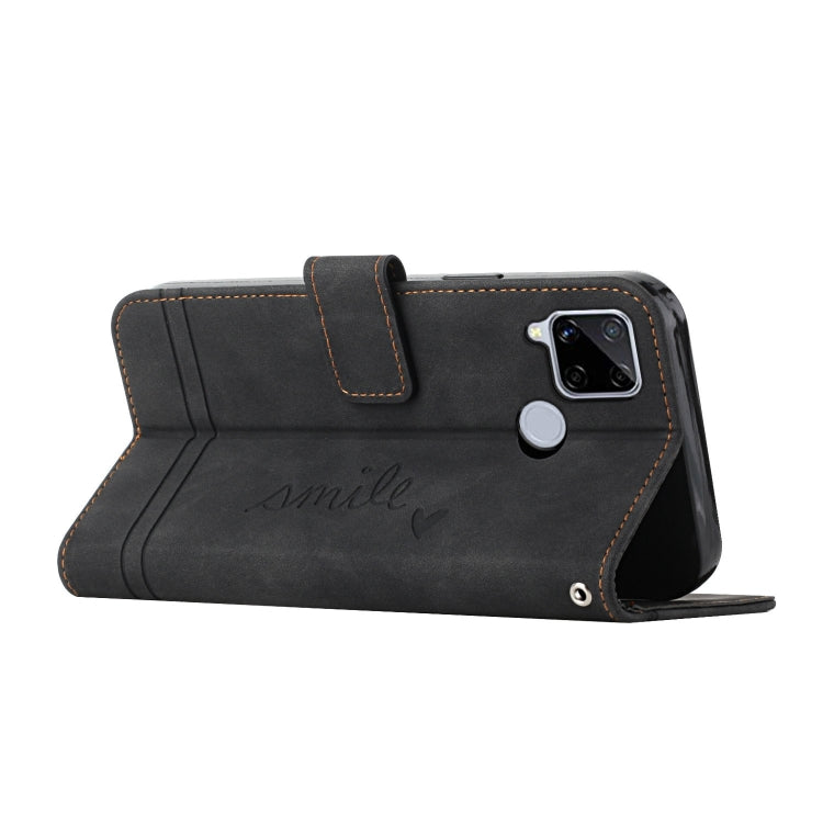 For OPPO Realme C15 Retro Skin Feel Horizontal Flip Soft TPU + PU Leather Case with Holder & Card Slots & Photo Frame