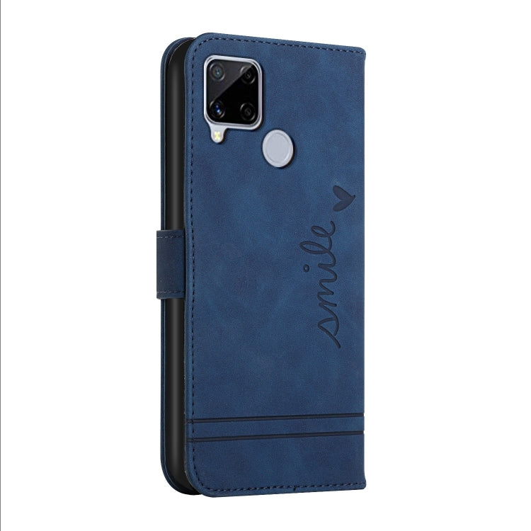 For OPPO Realme C15 Retro Skin Feel Horizontal Flip Soft TPU + PU Leather Case with Holder & Card Slots & Photo Frame