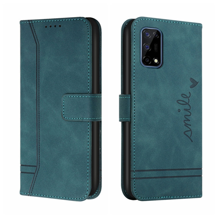 For OPPO Realme 7 5G Retro Skin Feel Horizontal Flip Soft TPU + PU Leather Case with Holder & Card Slots & Photo Frame