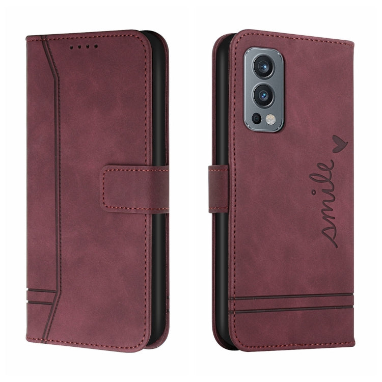 For OnePlus Nord 2 5G Retro Skin Feel Horizontal Flip Soft TPU + PU Leather Case with Holder & Card Slots & Photo Frame