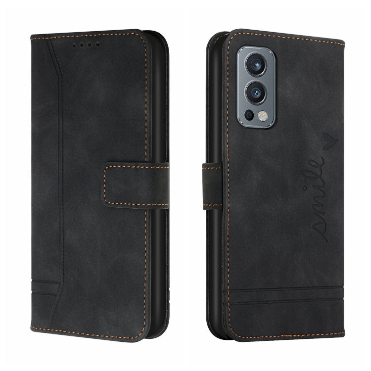 For OnePlus Nord 2 5G Retro Skin Feel Horizontal Flip Soft TPU + PU Leather Case with Holder & Card Slots & Photo Frame
