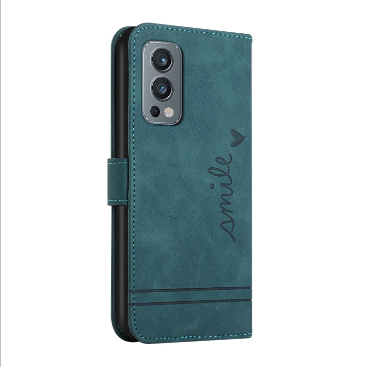 For OnePlus Nord 2 5G Retro Skin Feel Horizontal Flip Soft TPU + PU Leather Case with Holder & Card Slots & Photo Frame