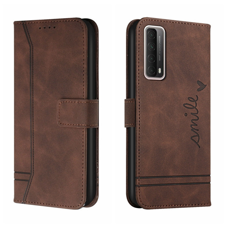 For Huawei P Smart 2021 Retro Skin Feel Horizontal Flip Soft TPU + PU Leather Case with Holder & Card Slots & Photo Frame