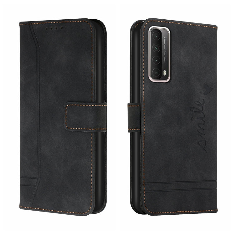 For Huawei P Smart 2021 Retro Skin Feel Horizontal Flip Soft TPU + PU Leather Case with Holder & Card Slots & Photo Frame