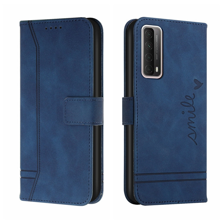 For Huawei P Smart 2021 Retro Skin Feel Horizontal Flip Soft TPU + PU Leather Case with Holder & Card Slots & Photo Frame