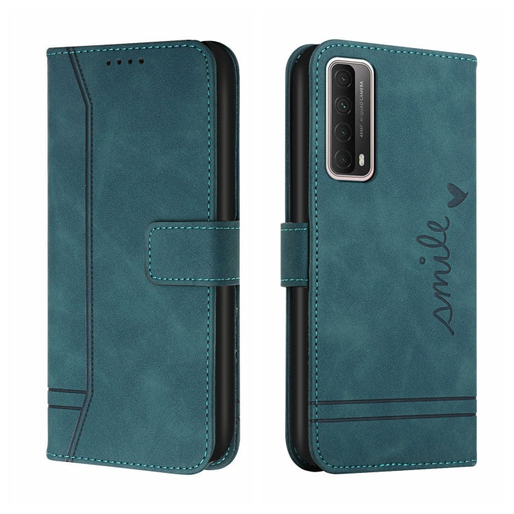 For Huawei P Smart 2021 Retro Skin Feel Horizontal Flip Soft TPU + PU Leather Case with Holder & Card Slots & Photo Frame