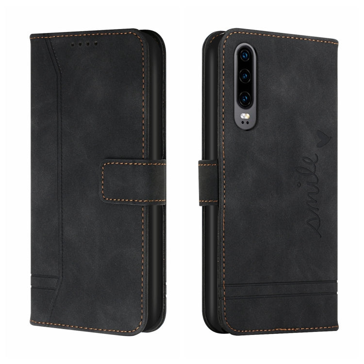 For Huawei P30 Retro Skin Feel Horizontal Flip Soft TPU + PU Leather Case with Holder & Card Slots & Photo Frame