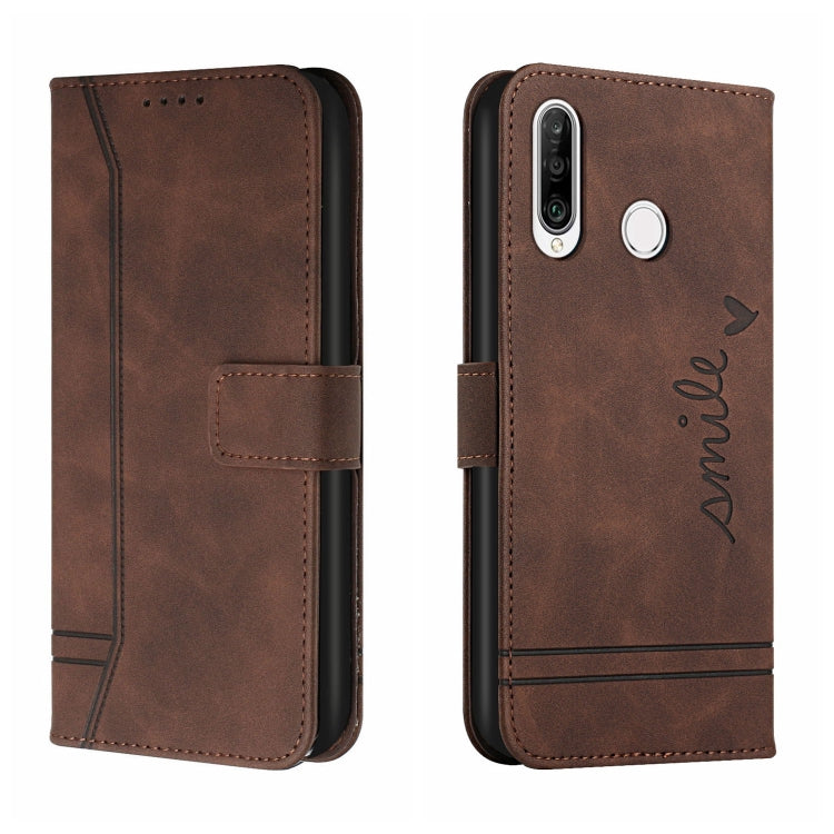 For Huawei P30 Lite Retro Skin Feel Horizontal Flip Soft TPU + PU Leather Case with Holder & Card Slots & Photo Frame