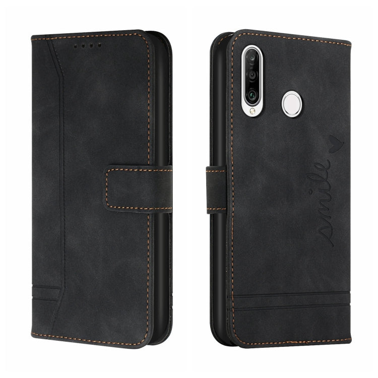 For Huawei P30 Lite Retro Skin Feel Horizontal Flip Soft TPU + PU Leather Case with Holder & Card Slots & Photo Frame
