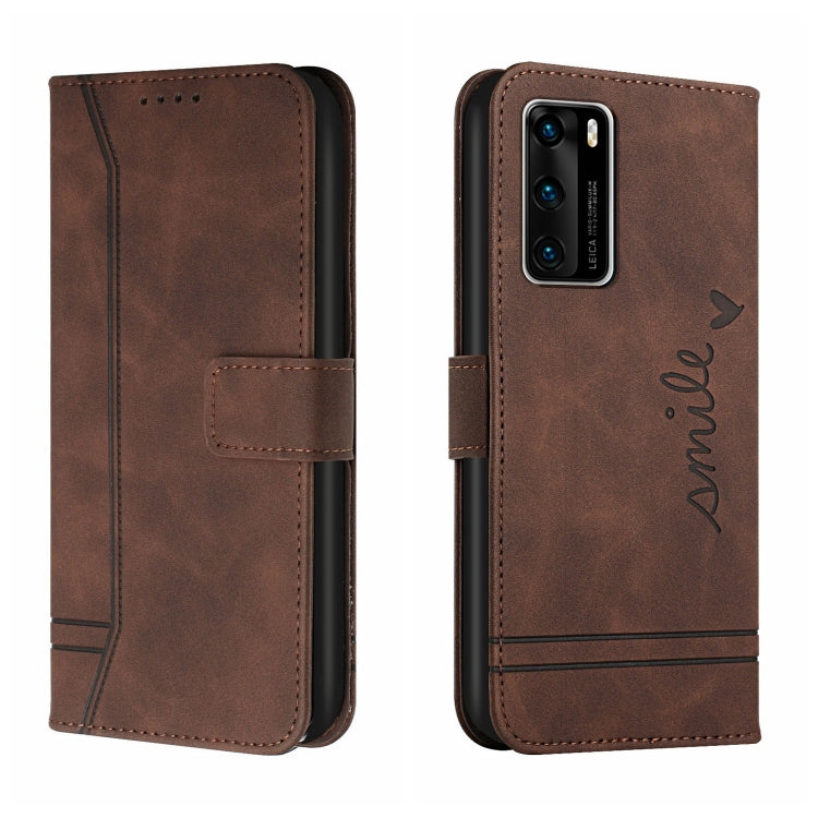 For Huawei P40 Retro Skin Feel Horizontal Flip Soft TPU + PU Leather Case with Holder & Card Slots & Photo Frame