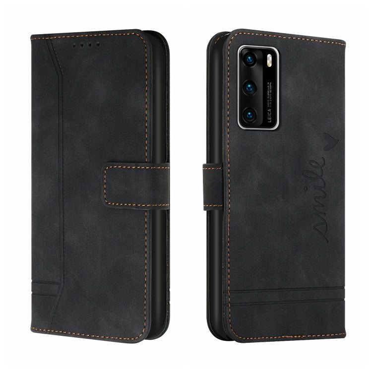 For Huawei P40 Retro Skin Feel Horizontal Flip Soft TPU + PU Leather Case with Holder & Card Slots & Photo Frame