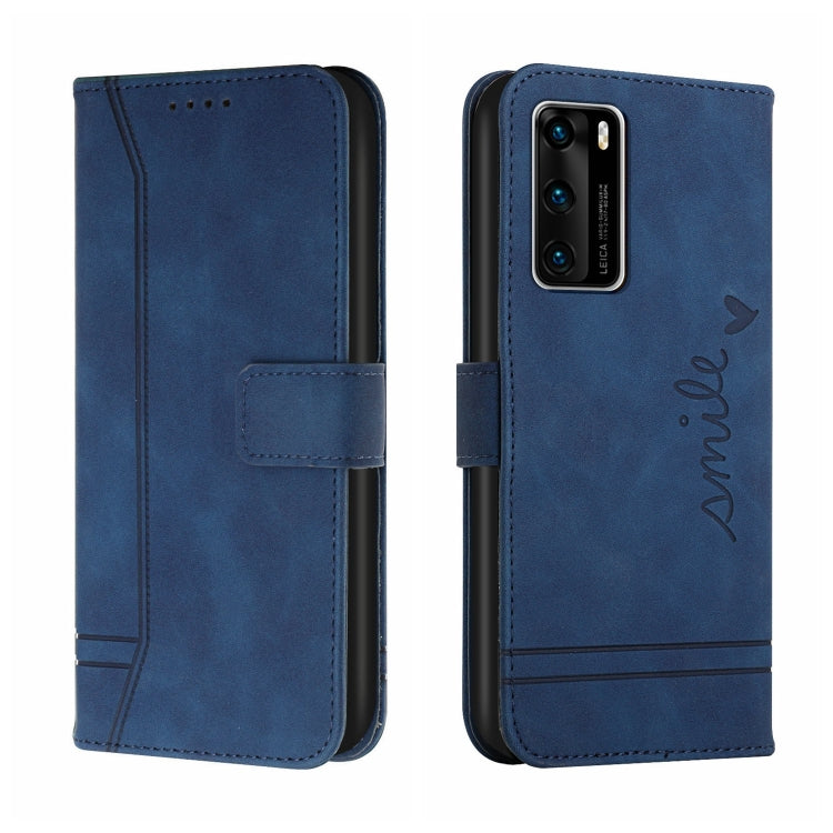 For Huawei P40 Retro Skin Feel Horizontal Flip Soft TPU + PU Leather Case with Holder & Card Slots & Photo Frame