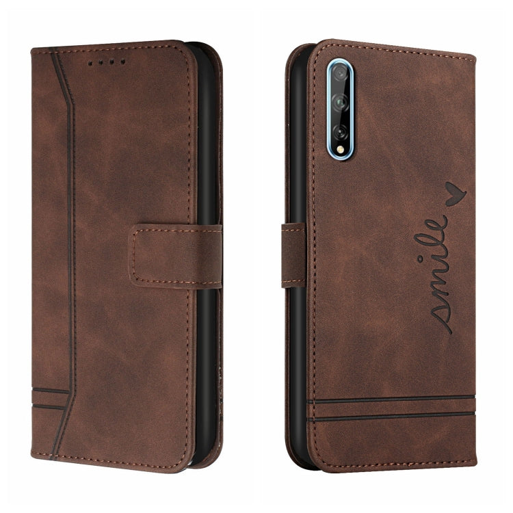 For Huawei Y8p Retro Skin Feel Horizontal Flip Soft TPU + PU Leather Case with Holder & Card Slots & Photo Frame