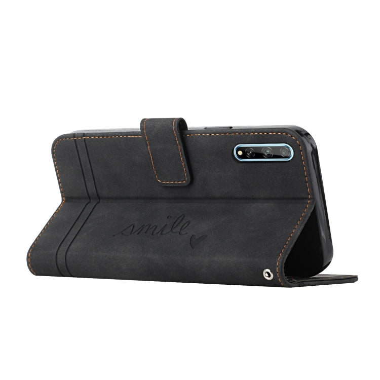 For Huawei Y8p Retro Skin Feel Horizontal Flip Soft TPU + PU Leather Case with Holder & Card Slots & Photo Frame
