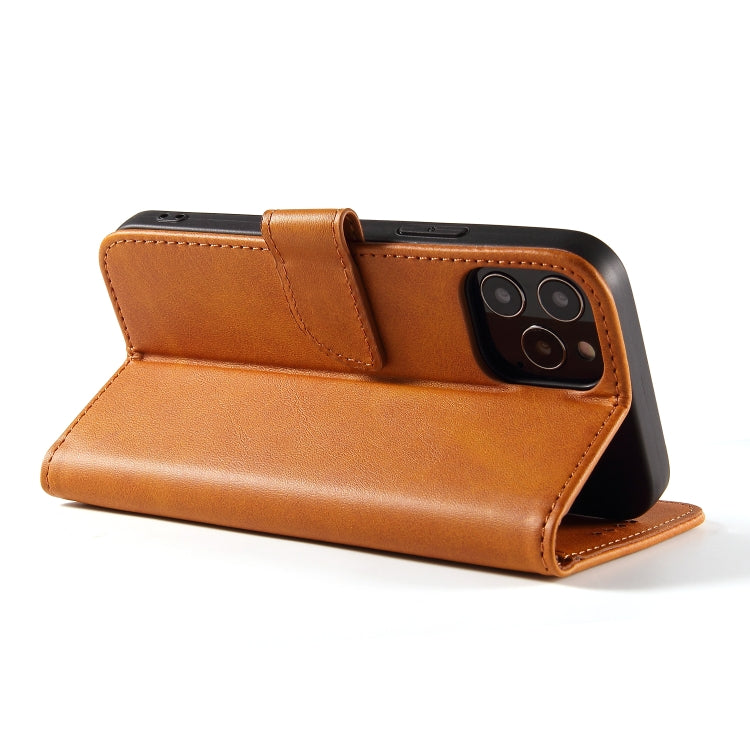 For iPhone 12 Pro Max Calf Texture Buckle Horizontal Flip Leather Case with Holder & Card Slots & Wallet