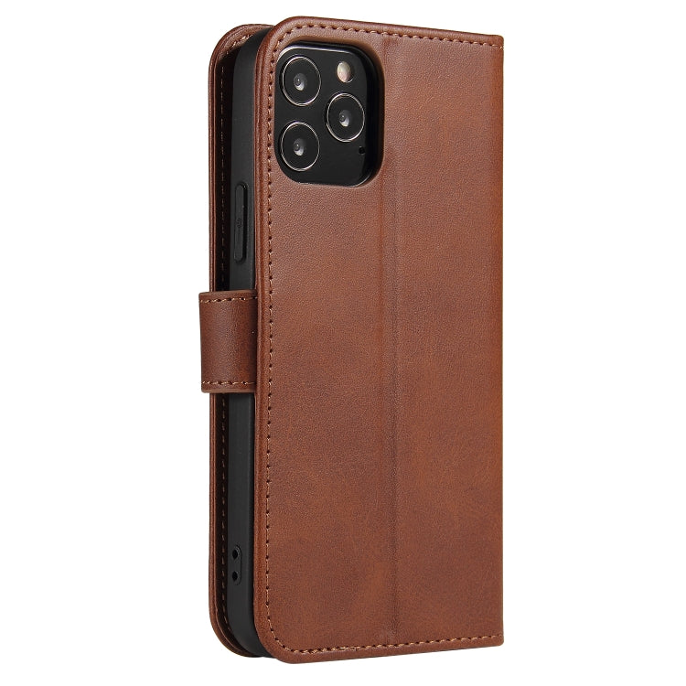 For iPhone 12 Pro Max Calf Texture Buckle Horizontal Flip Leather Case with Holder & Card Slots & Wallet