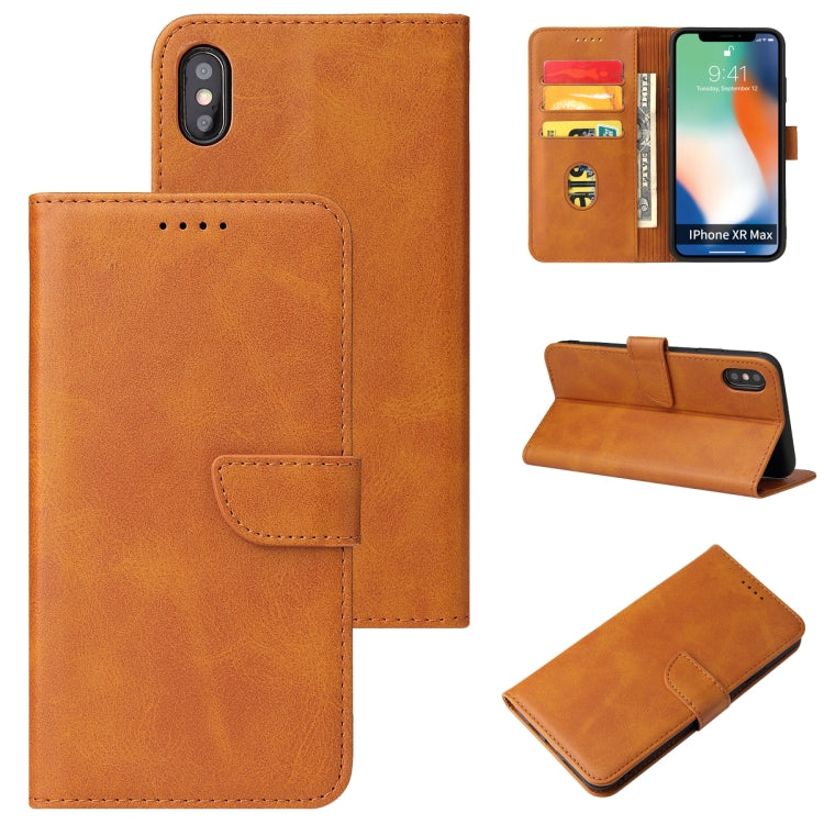 For iPhone X / XS Calf Texture Buckle Horizontal Flip Leather Case with Holder & Card Slots & Wallet