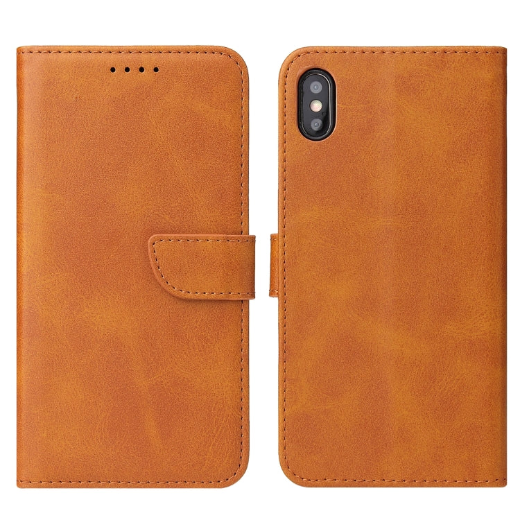 For iPhone XS Max Calf Texture Buckle Horizontal Flip Leather Case with Holder & Card Slots & Wallet