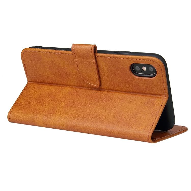 For iPhone XS Max Calf Texture Buckle Horizontal Flip Leather Case with Holder & Card Slots & Wallet