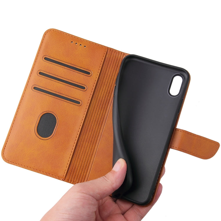 For iPhone XS Max Calf Texture Buckle Horizontal Flip Leather Case with Holder & Card Slots & Wallet
