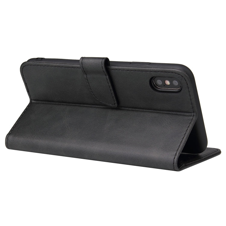 For iPhone XS Max Calf Texture Buckle Horizontal Flip Leather Case with Holder & Card Slots & Wallet