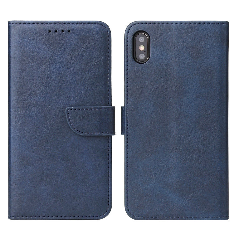 For iPhone XS Max Calf Texture Buckle Horizontal Flip Leather Case with Holder & Card Slots & Wallet