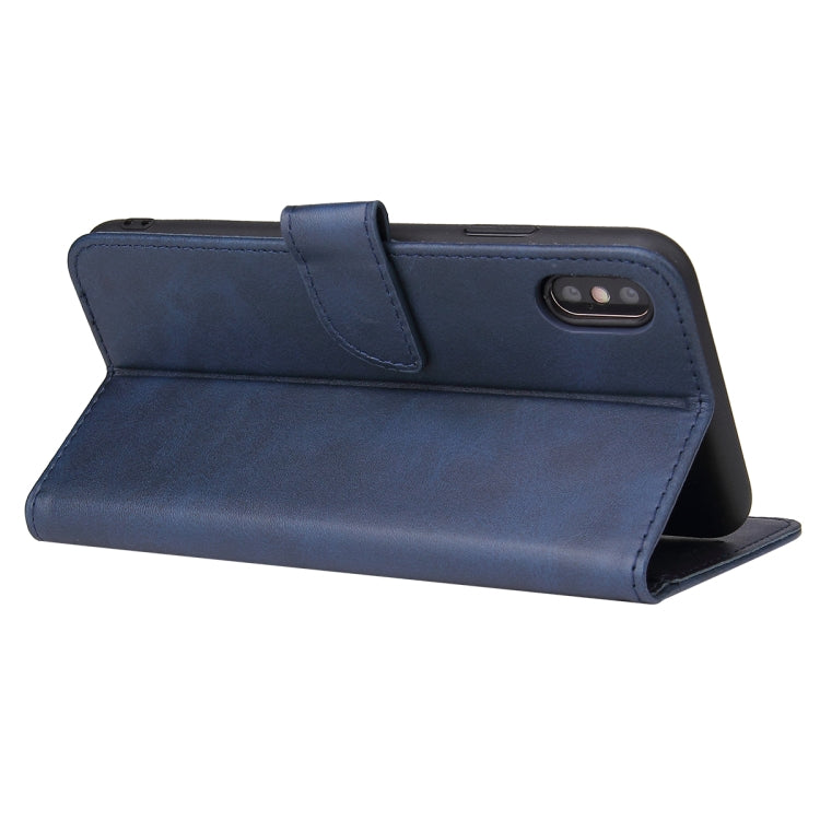 For iPhone XS Max Calf Texture Buckle Horizontal Flip Leather Case with Holder & Card Slots & Wallet