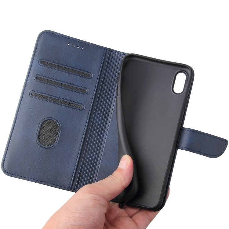 For iPhone XS Max Calf Texture Buckle Horizontal Flip Leather Case with Holder & Card Slots & Wallet