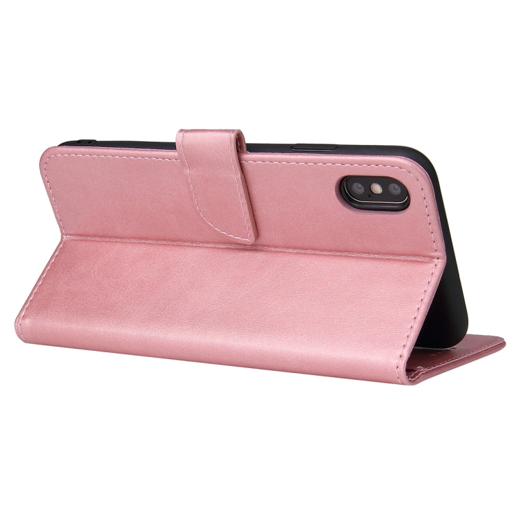 For iPhone XS Max Calf Texture Buckle Horizontal Flip Leather Case with Holder & Card Slots & Wallet
